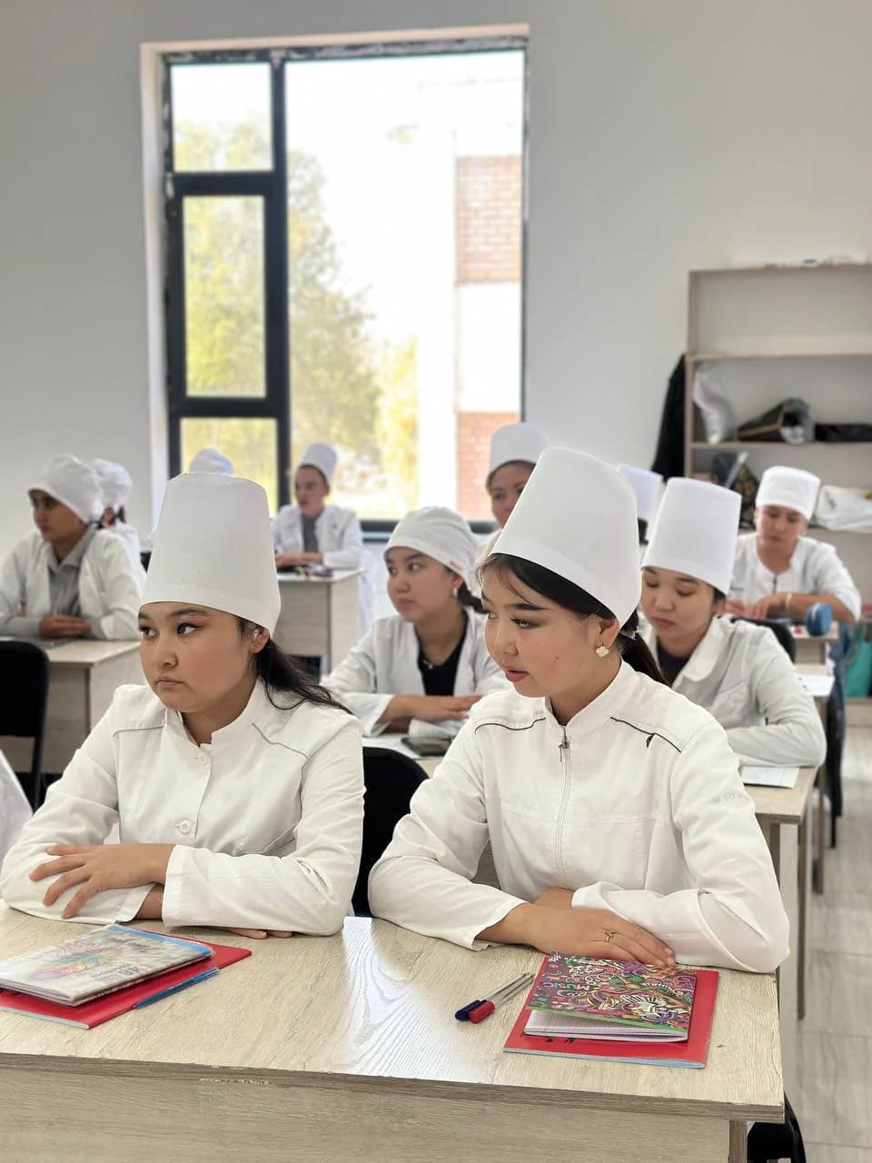 Students listening in class
